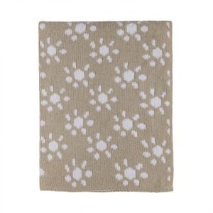 Living Textiles Chenille Blanket - Sunflower Taupe