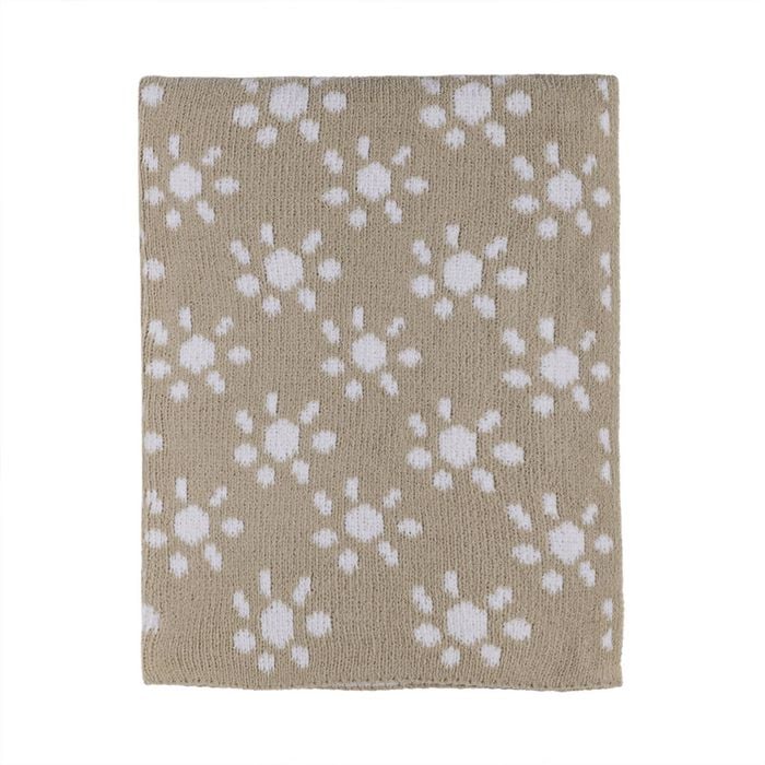 Living Textiles Chenille Blanket - Sunflower Taupe