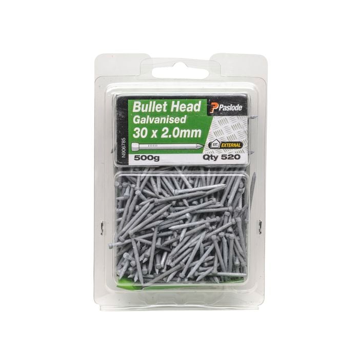 Paslode 30 x 2.0mm 500g Galvanised Bullet Head Nail - 520 Pack