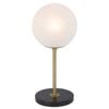 Telbix Oliana Contemporary Table Desk Lamp Light Metal Marble Glass Antique Gold Black Marble Alabastro