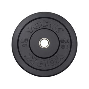 York 10KG Black Rubber Training Bumper Plate Single