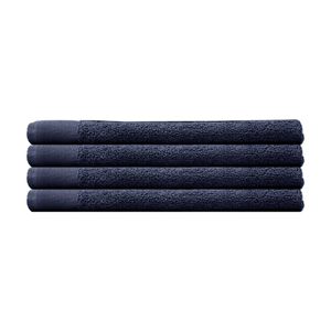 4pc Bambury Home Living Ultra soft Elvire Hand Towel Navy Cotton Woven 40cmx60cm