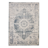 Fab Habitat 296x400cm Navy And White Mangan Traditional Distressed Rug