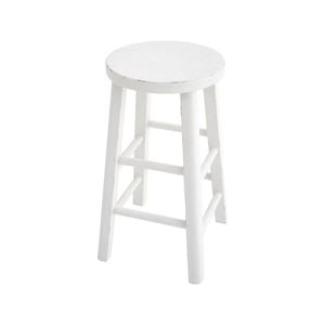 Sallys Round Stool Antique White