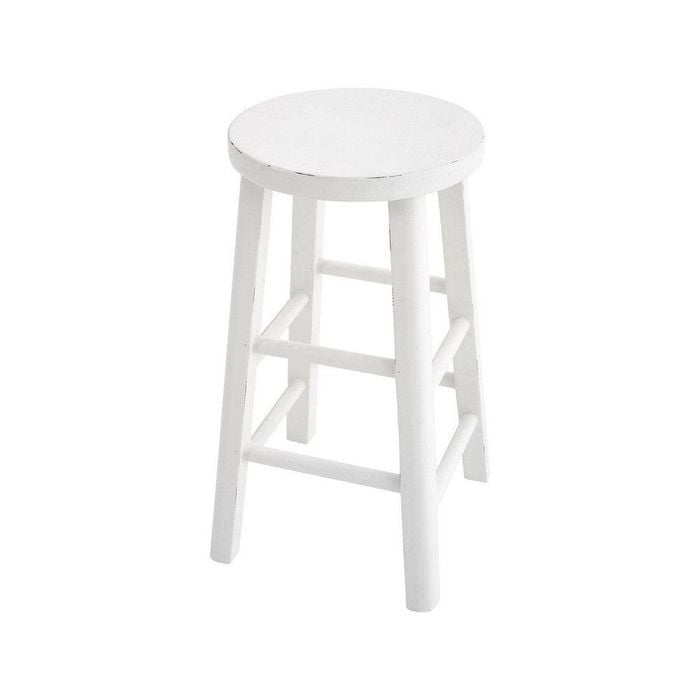 Sallys Round Stool Antique White