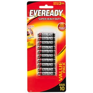 Eveready AAA Super Heavy Duty Battery - 10 Pack