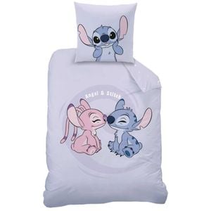 Disney Lilo & Stitch Angel And Stitch Cotton Quilt Cover Set - Single Bed Size