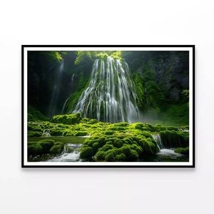 View of Waterfall in the Jungle  Print 100% Australian Made 90x60cm  (Poster)