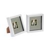 Nicola Spring 2 Piece 6 x 6 3D Shadow Box Photo Frame Set - Craft Display Picture Frame with 2 x 2 Mount - White