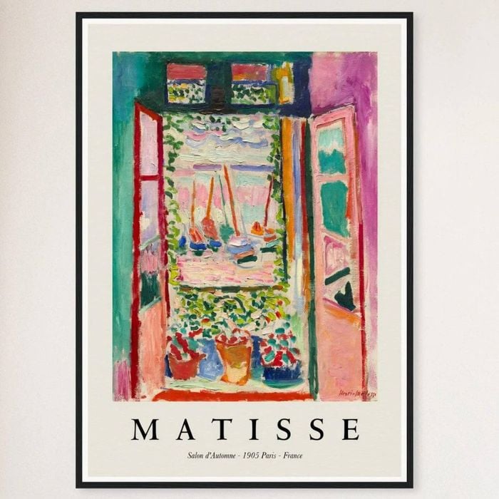 Galrie Henri Matisse Open Window Art Print - Elegant Home Decor, Black Frame, A1 60 x 84cm (23 x 33inch)