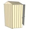 Build-a-Shed 0.8 x 1.5 x 2.1m Gable Double Hinged Side Doors Shed - Cream