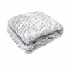 Julietta Soft Faux Fur Throw Rug 127 x 152 cm Silver Fox