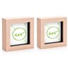 Nicola Spring Acrylic 3d Box Photo Frames - 4" X 4" - Pack Of 2