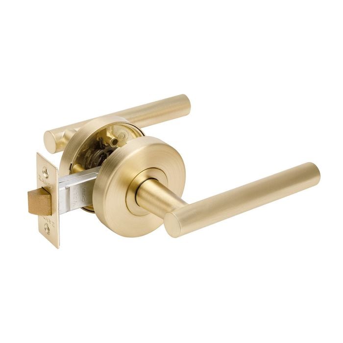 Zanda 165mm Satin Brass Baxter Passage Set
