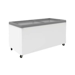 Exquisite Flat Glass Display Chest Freezers With 6 Baskets With Led