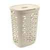 EzyStorage 62.5L Warm Grey Fleur Laundry Hamper With Lid
