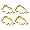 4x R&m Triceratops Baby Cookie Cutter Polyresin Coated Steel Mould 10.8cm Ylw