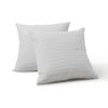 Dreamaker Aubrey Jacquard European Pillowcase Dove Grey Twin Pack