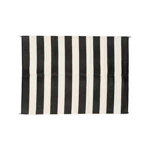 Outdoor Rug / Camping Mat - Bold Yet Elegant Black And White Stripe