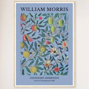 Galrie William Morris 1862 Centenary Exhibition Pomegranate Print Timeless Elegance, Wood Frame, A3 30 x 42cm (12 x 16inch)