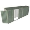 Build-a-Shed 0.8 x 5.2 x 2m Hinged Door Tunnel Shed with Double Sliding Side Doors - Green