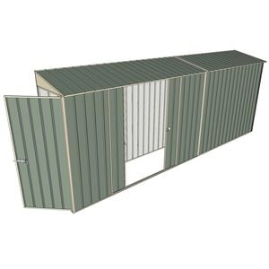 Build-a-Shed 0.8 x 5.2 x 2m Hinged Door Tunnel Shed with Double Sliding Side Doors - Green