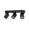 Click 3 Head Adjustable GU10 Spotlight - Matte Black Finish