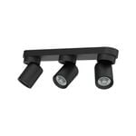 Click 3 Head Adjustable GU10 Spotlight - Matte Black Finish
