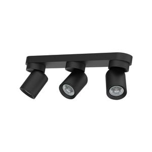 Click 3 Head Adjustable GU10 Spotlight - Matte Black Finish