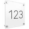 ProtectorAl 280 x 280mm White Gloss ACM Engraved Custom House Sign