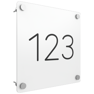 ProtectorAl 280 x 280mm White Gloss ACM Engraved Custom House Sign