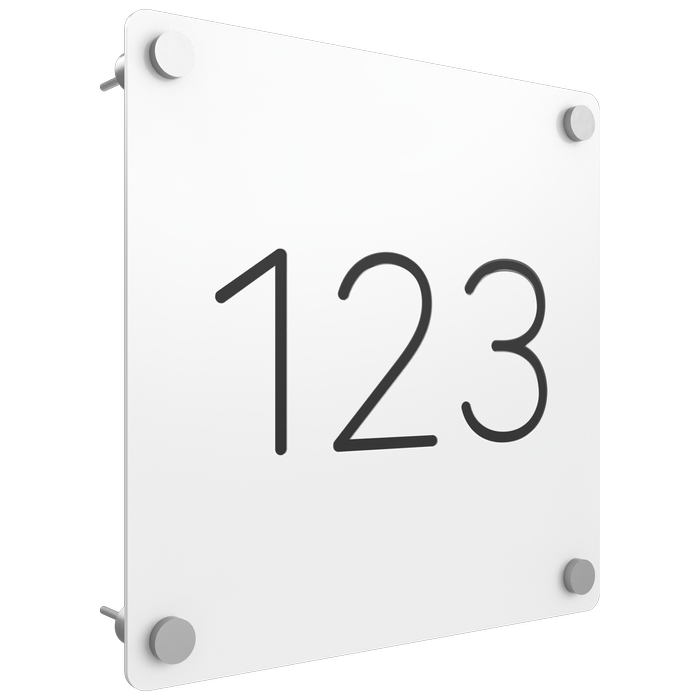 ProtectorAl 280 x 280mm White Gloss ACM Engraved Custom House Sign