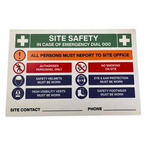 RapidMesh 900 x 600mm Site Contact Sign