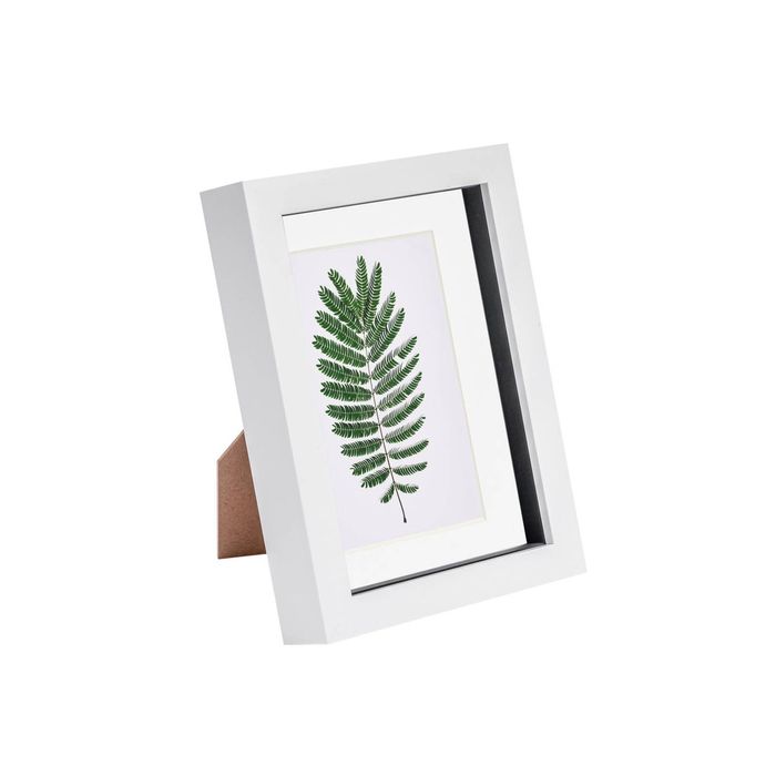 Nicola Spring 5 X 7" 3d Shadow Box Photo Frame - Craft Display Picture Frame With 4 X 6" Mount - Glass Aperture - White