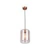 CLA Lighting TONO Mesh Internal Clear Glass Oblong Pendant Light - Copper