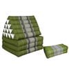 Jumbo Thai Triangle Pillow Three-Fold Day Bed with Arm/Leg Rest Block - Green