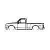 Ignite Laser Chevrolet 1968 C10 Pickup Silhouette Metal Wall Art Coated Black 23.6inch/60cm