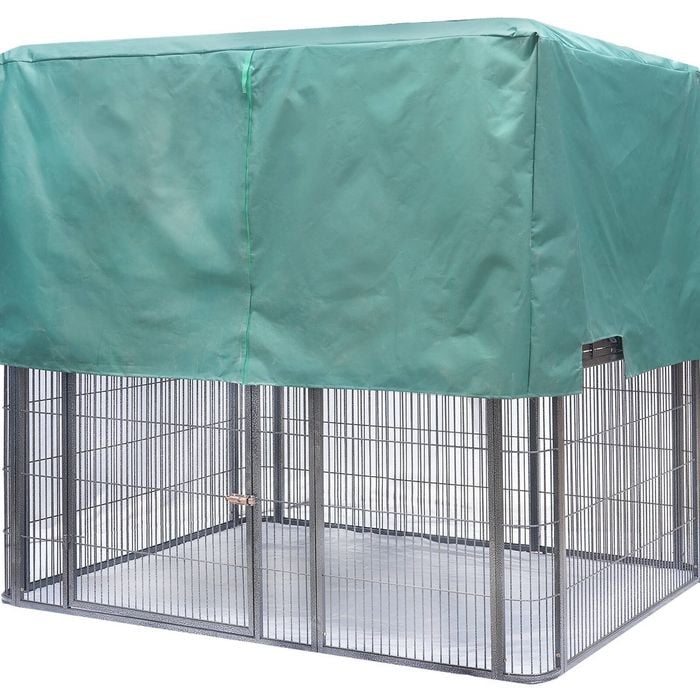 XXXXL Walk-in Pet Aviary Perch Castor Wheel 219x158x203cm With Green Cover