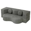 Familand 150cm Convertible Memory Foam Sofa Bed In Grey