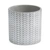 Moda 11.5cm Grey Chevron Indoor Concrete Planter