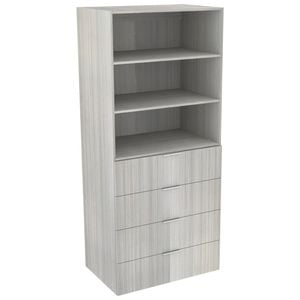 Lugna 2048 x 900 x 580mm Mist 2 Shelf 4 Drawer Storage Cabinet