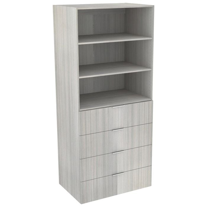 Lugna 2048 x 900 x 580mm Mist 2 Shelf 4 Drawer Storage Cabinet