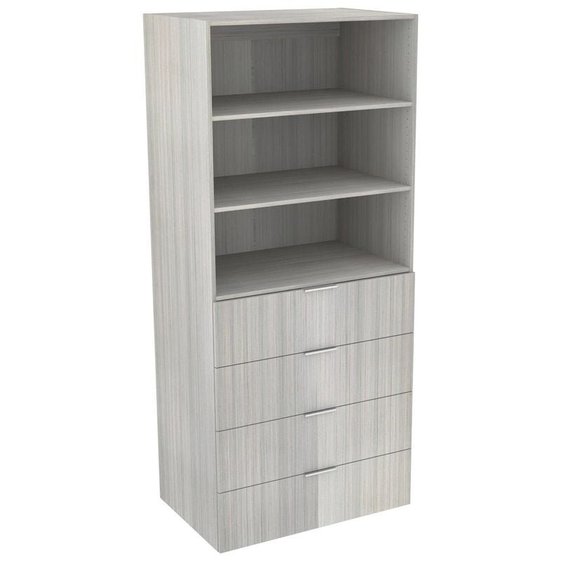 Lugna 2048 x 900 x 580mm Mist 2 Shelf 4 Drawer Storage Cabinet