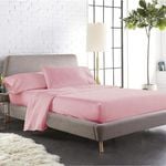 Luxor Single Blush Color 1000TC 100% Cotton Fittd Sheet Flat Sheet Pillowcase Set