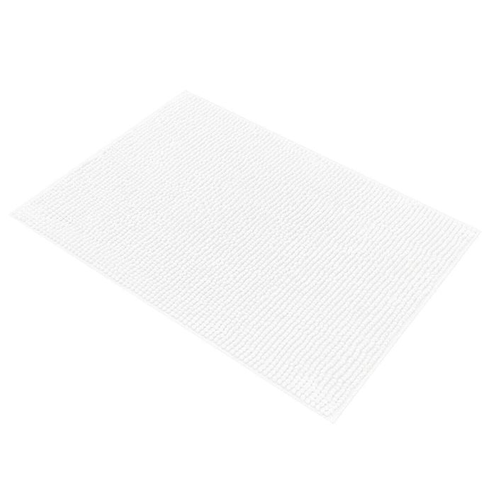 LINENOVA Chenille Anti Slip Bathroom Bath Mat 50*80cm - White