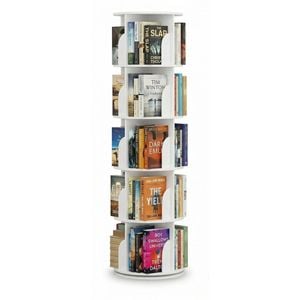 Lauft 5-tier Rotating Book Storage Shelf Bookcase Rotating Display Stand Shelf