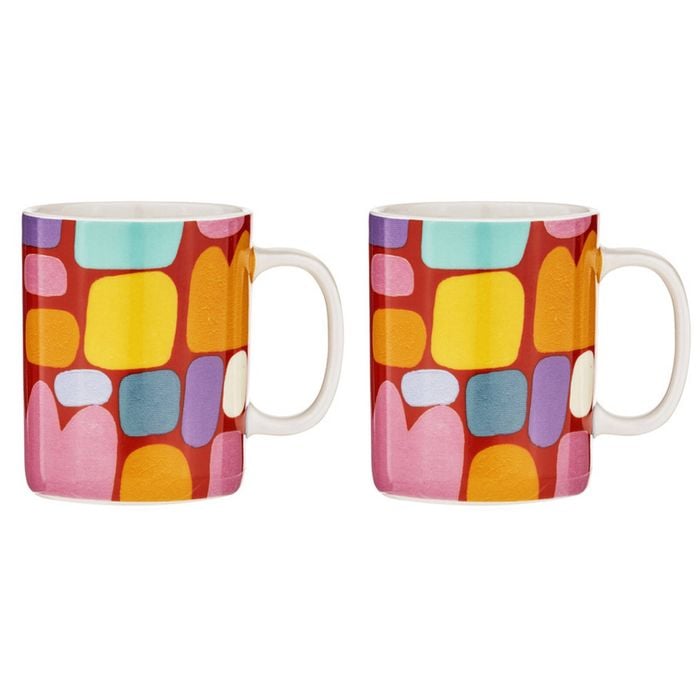 2PK Ashdene Puli Puli by Keturah Zimran Red Mug 350ml New Bone China