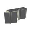 Build-A-Shed 0.8 x 4.5 x 2.0m Skillion Double Door Plus Hinged Side Doors Shed - Grey