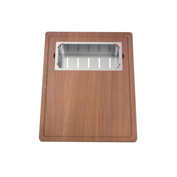 Clark Prism Chopping Board And Stainless Steel Colander Set