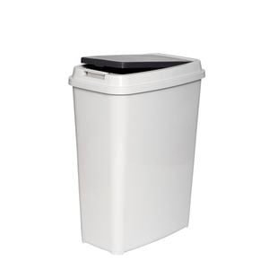 Willow 30L White/Charcoal Touch Top Tidy Slim Bin